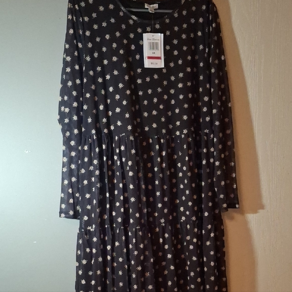 Belk Midnight Blue Dress with White Star Pattern